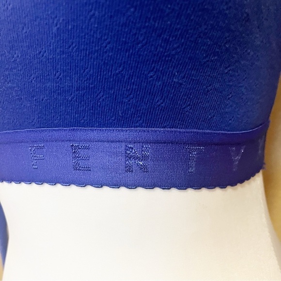 SAVAGE x Fenty NWT Jersey Knit Pointelle Long Sleeve Crop Top Blue Size XS - Picture 6 of 12